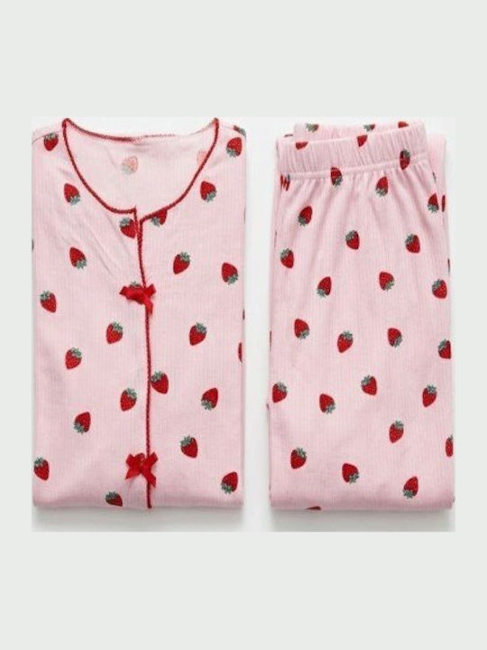 Soccus Set De Pijamale Dama De Iarnă Din Bumbac Roz