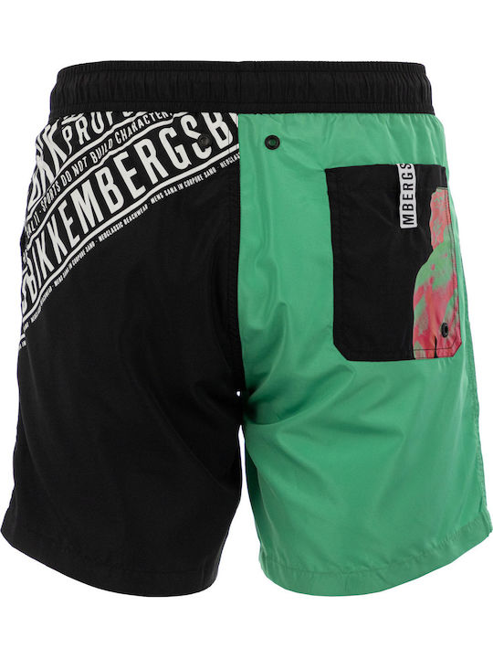Bikkembergs Мъжки Бански Борд Шорти Зелен Черен