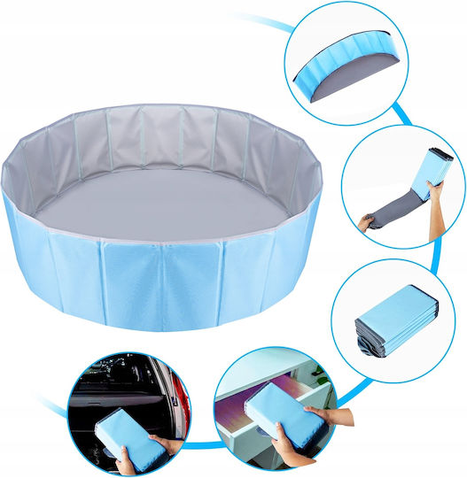 Children's Round Inflatable Swimming Pool 100x30cm Blue