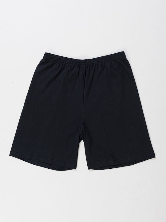 Lion Summer Men's Bermuda Pyjamas Cotton Black