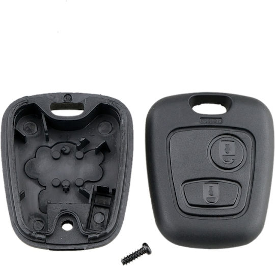 Car Key Shell with 2 Buttons for Citroen / Peugeot