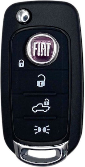 A-Lock Дистанционно за автомобил Сгъваемо с 4 бутона за Фиат