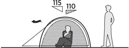 Easy Camp Σκηνή Camping Igloo Ορειβασίας Πράσινη με Διπλό Πανί 3 Εποχών για 3 Άτομα Αδιάβροχη 3000mm 270x240x115εκ.