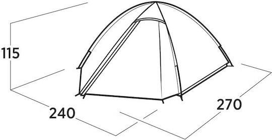 Easy Camp Σκηνή Camping Igloo Ορειβασίας Πράσινη με Διπλό Πανί 3 Εποχών για 3 Άτομα Αδιάβροχη 3000mm 270x240x115εκ.