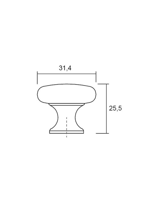 Viefe Buton Mobilier Din Metal Cromiu Φ31mm 0393031Z01
