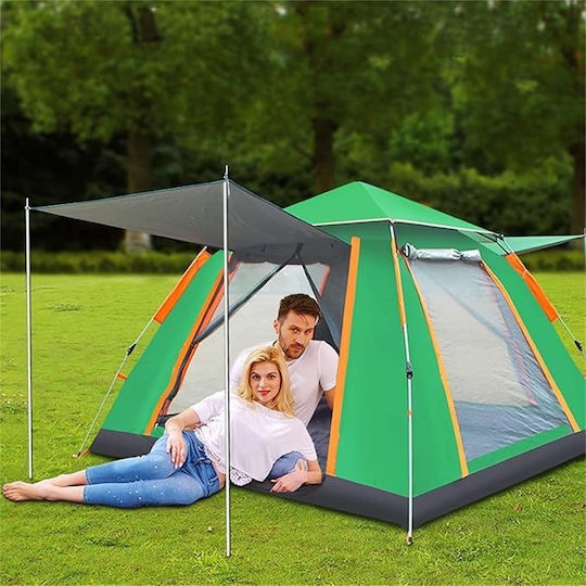 Cort De Camping Igloo Verde Pentru 4 Persoane 200x200x150cm