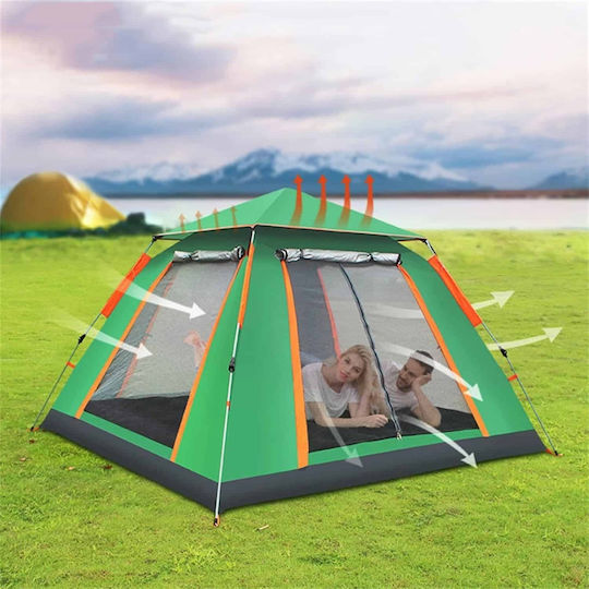 Cort De Camping Igloo Verde Pentru 4 Persoane 200x200x150cm