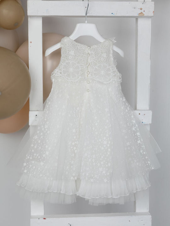 Bambolino Fani1830 White Baptism Dress Made of Lace