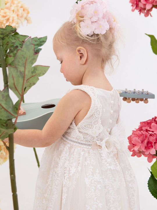 Bambolino Zoe Weißes Taufkleid aus Spitze
