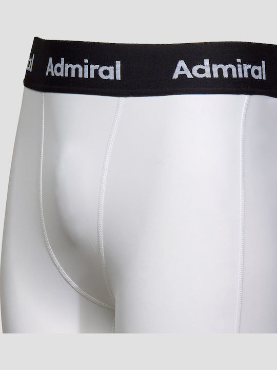 Admiral Ανδρικό Αθλητικό Κολάν Compression Κοντό Λευκό