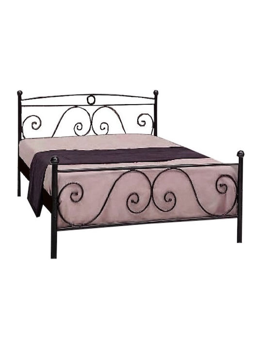 Ρόδος Bett Doppel Metall Kupfer Für Matratze 150x200cm