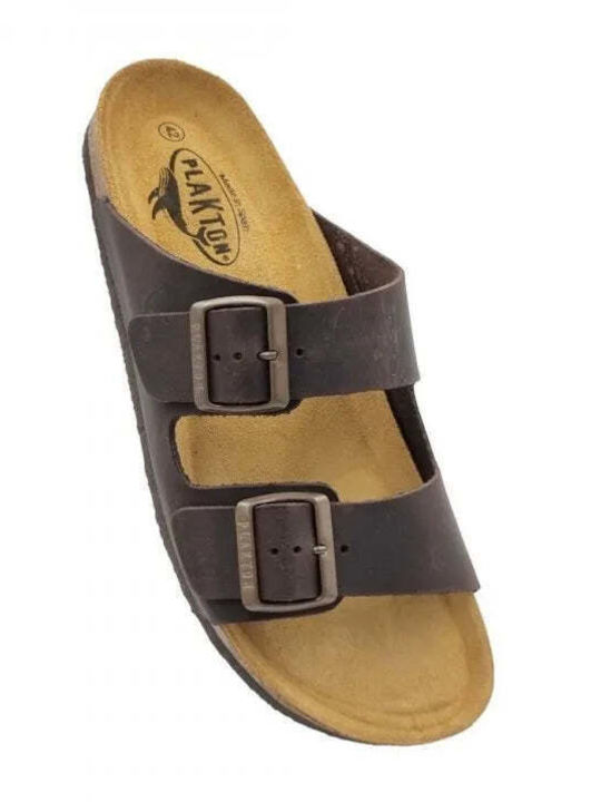 Barna Apure Leder Herrensandalen in Braun Farbe