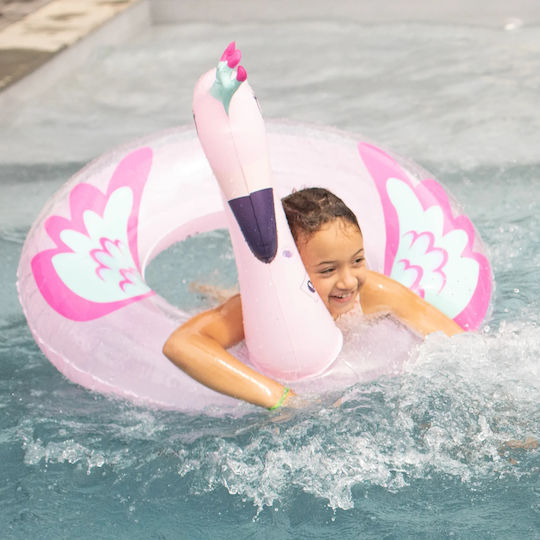 Swim Essentials Kids' Swim Ring Flamingo Pink Dreamscape Diameter 95 Cm