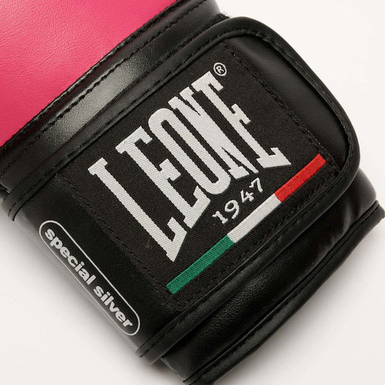 Leone 1947 Boxing Gloves Made of Synthetic Leather for Competition Pink
