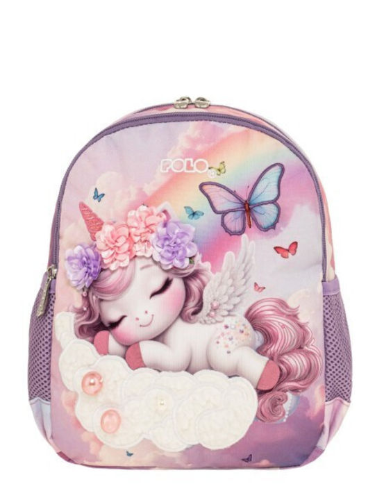 Polo Pixie School Backpack Kindergarten Unicorn with Water Bottle Holder 6lt 2026