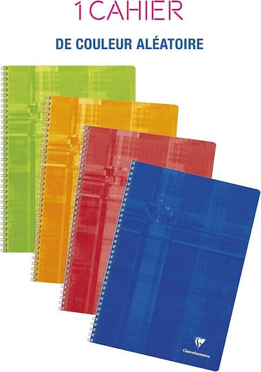 Clairefontaine Spiral Notebook A4 Ruled with Green Pen Case