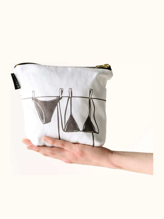 Τσαντάκι Νεσεσέρ Υφασμάτινο Bolsalino 262 22x18 White-grey Kentia