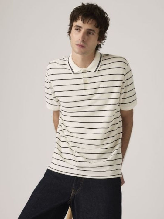 Polo Herrenbluse Kurzarm Weiß