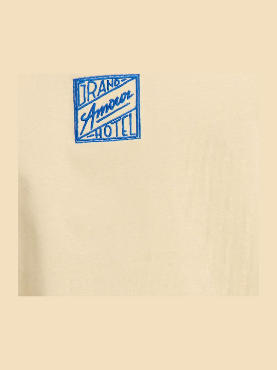 T-shirt Εκρου- Μπλε