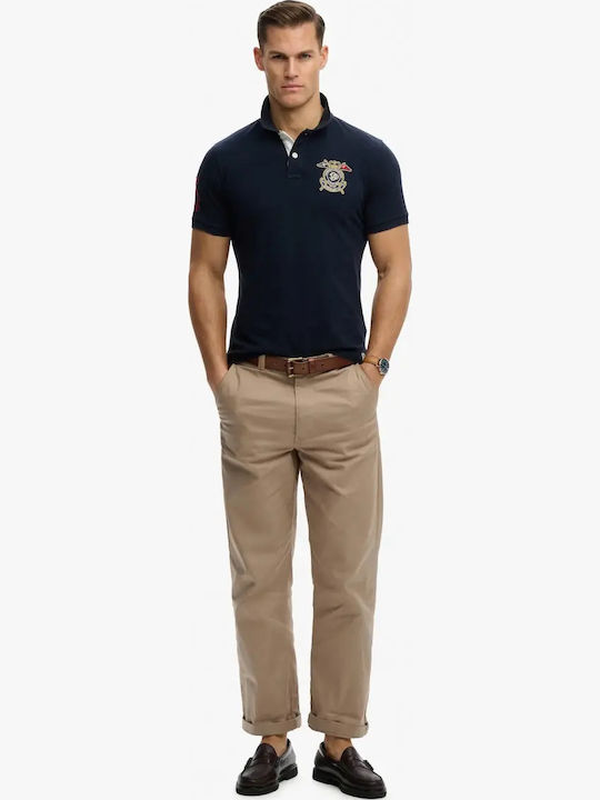 Polo Short Sleeve Navy Blue Blouse