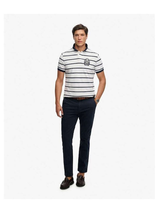 Polo Short Sleeve Blouse Optic-navy-stripe