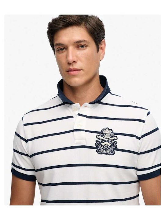 Polo Short Sleeve Blouse Optic-navy-stripe