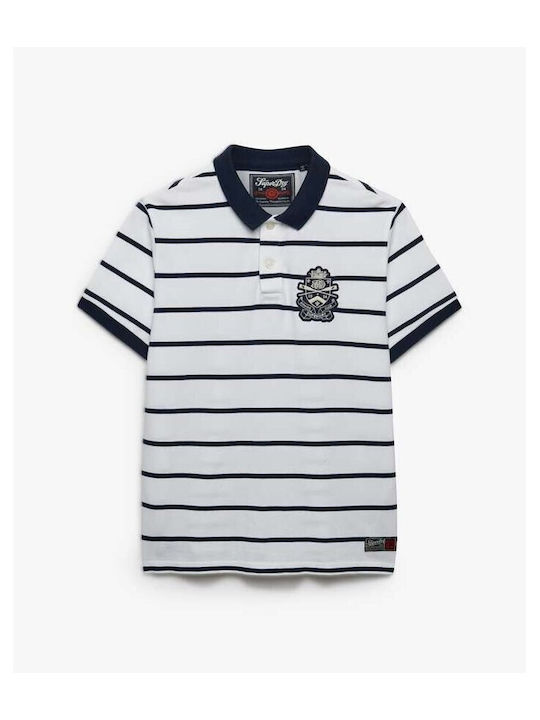 Polo Short Sleeve Blouse Optic-navy-stripe