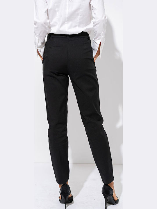 Aria Pantaloni Dama Din Țesătură În Linie Tapered Negru