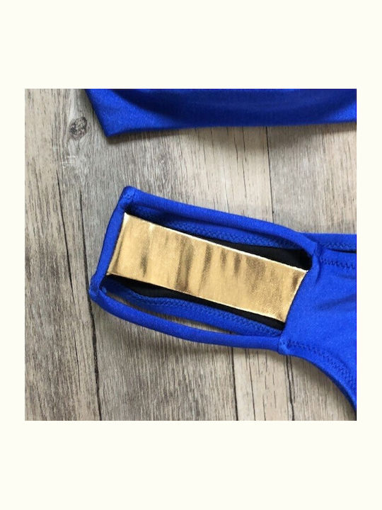 Set Bikini Push Up String Blue