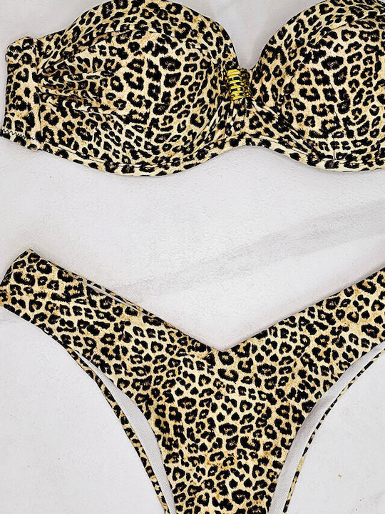 Set Bikini Șir De Caractere Animal Print Animal Print