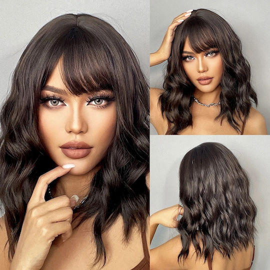 Animis Beauty Perücke mit Synthetisches Haar in Kastanie Farbe 36cm