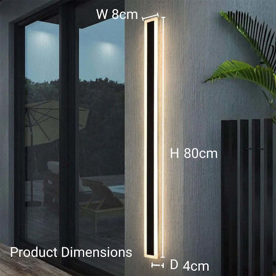 Alista Home Επιτοίχιο Γραμμικό Φωτιστικό LED IP65 31W με Φυσικό Λευκό Φως