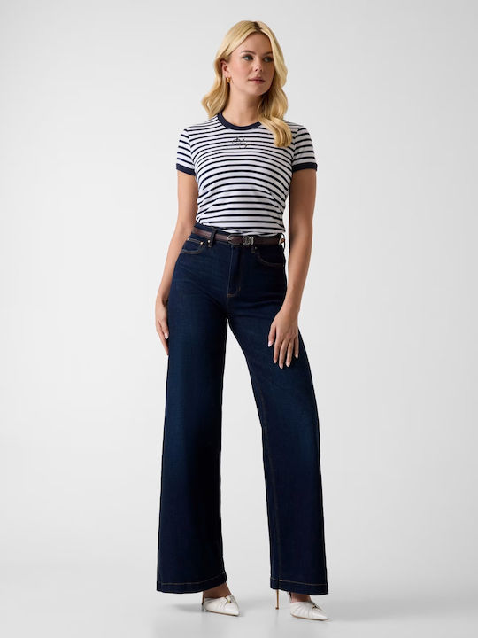 Women's Striped T-shirt White Blue