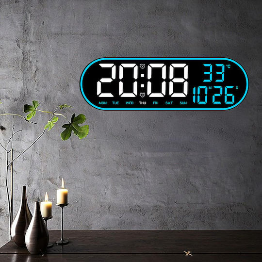 Масов Часовник Дигитален LED Пластмасов с Будилник Черен ZN1RCK3QWS1624