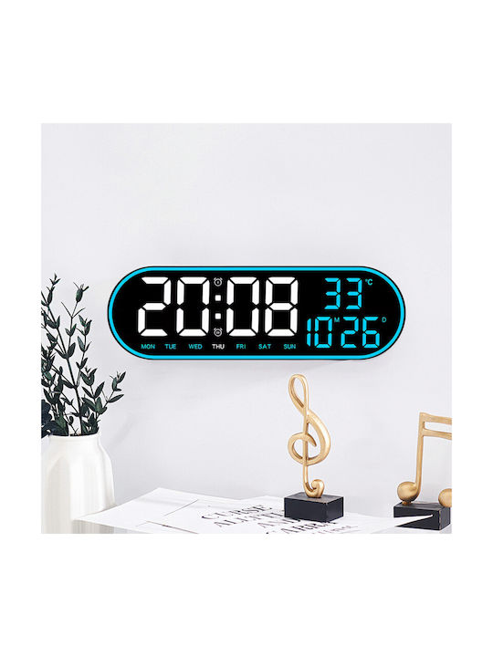 Zola Tischuhr Digital LED Kunststoff mit Wecker Schwarz