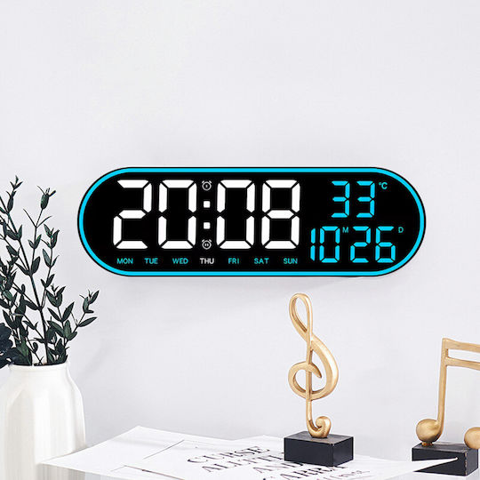 Масов Часовник Дигитален LED Пластмасов с Будилник Черен ZN1RCK3QWS1624