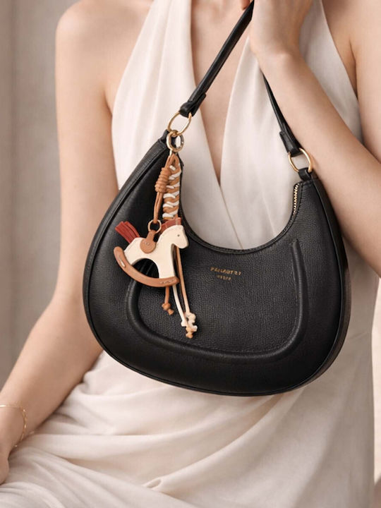 Gallantry Ultra-Elegante Strukturiert Halbrund Schulter Handtasche Damen Schwarz