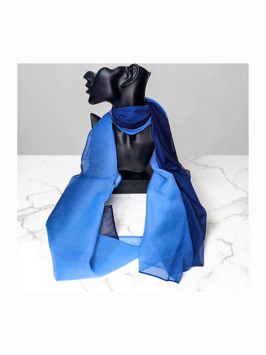 Velve Damen Seidenschal Blau