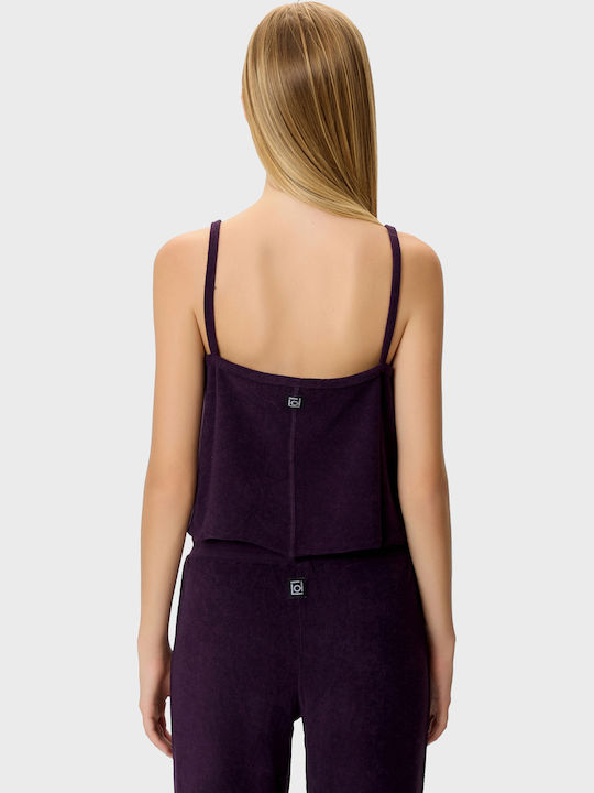 Women's Cotton Sleeveless Top Dark Red