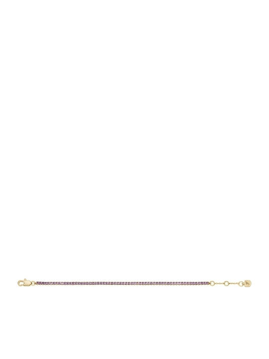 Fossil Women's Riviera Bracelet Gold Plated with Zircon 18cm