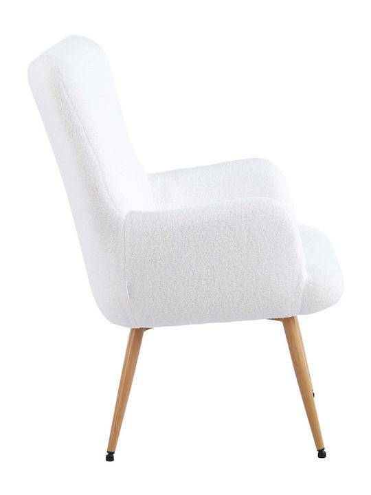 Lunelle White Armchair 71x80x95cm