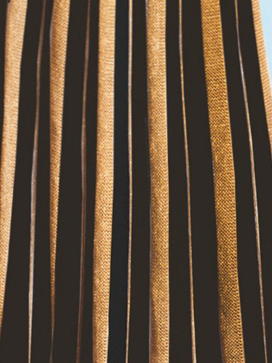 Καλοκαιρινό Maxi Βραδινό Φόρεμα Black-tan Gold