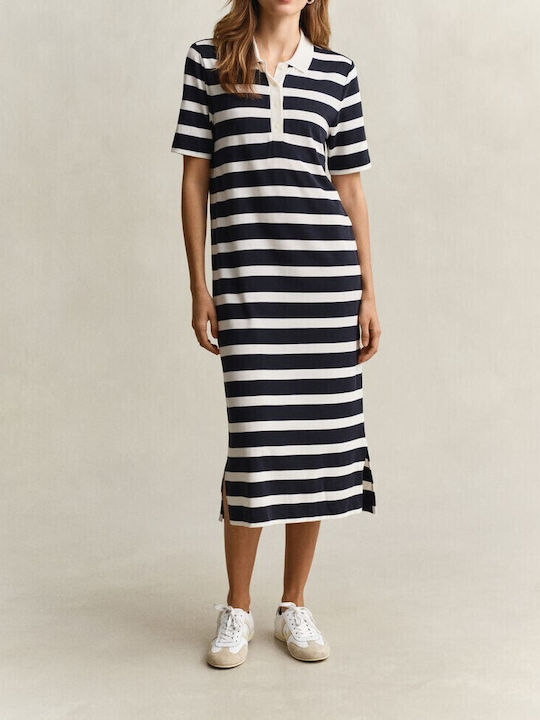 Midi Dress Knitted Dark Blue