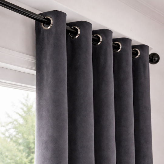 My Home Luxury Vorhänge mit Grommets Dunkelgrau 280x270cm My Home Luxury Vorhänge mit Grommets Dunkelgrau 280x270cm