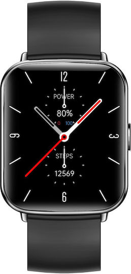 Bemi Kix2 35mm Smartwatch με Παλμογράφο (Μαύρο)