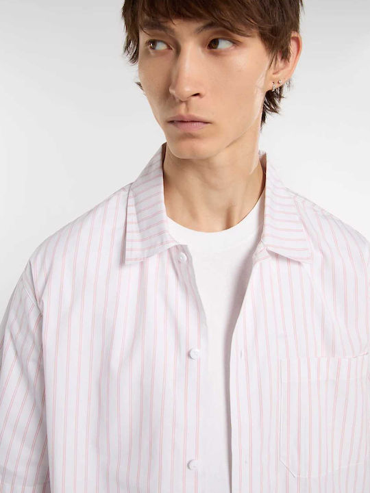 Short Sleeve Striped Shirt White
