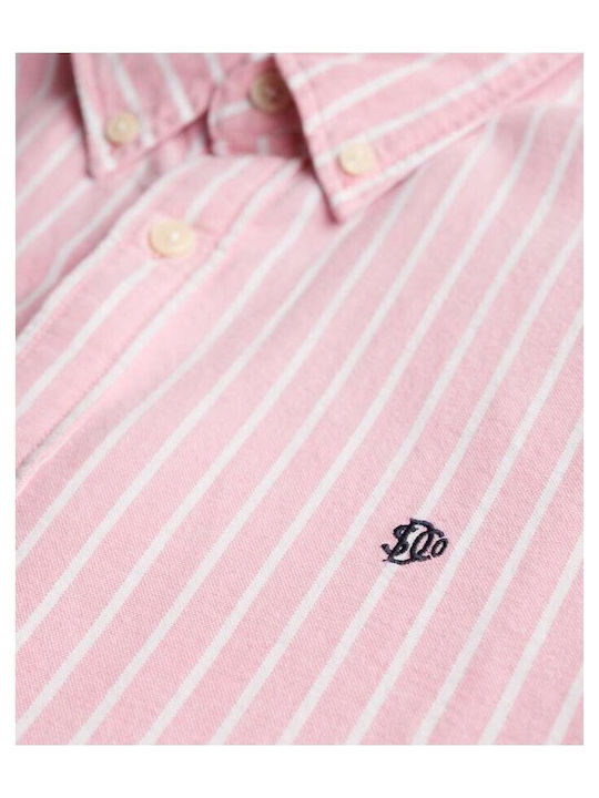 Long Sleeve Shirt in Regular Fit Coral-optic-stripe
