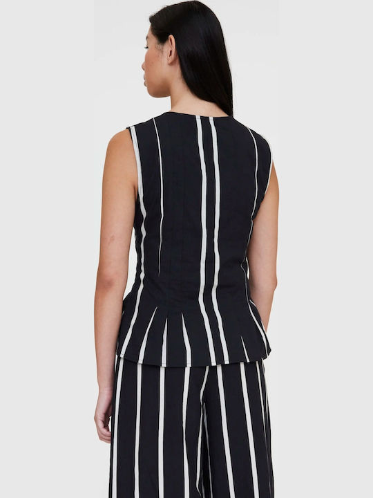 Wild Pony Negru Alb Vestă Pentru Femei