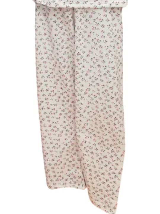 Nina Club Nina Club Damen Schlafanzug Set Ecru-Rose Winter