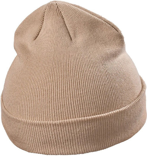 Beanie Unisex Strickmütze in Beige Farbe